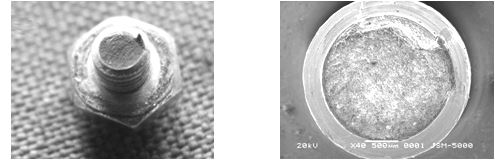 鈹青銅螺栓大應力扭轉斷裂斷口形貌