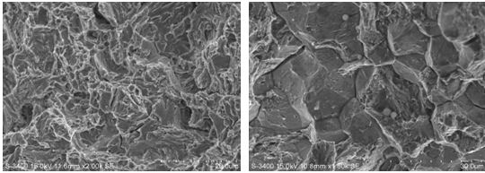 圖12-73 斷面D區微觀形貌 圖12-74 斷面E區微觀形貌