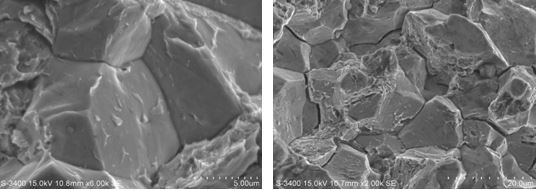 圖12-71 斷面B區微觀形貌 圖12-72 斷面C區微觀形貌
